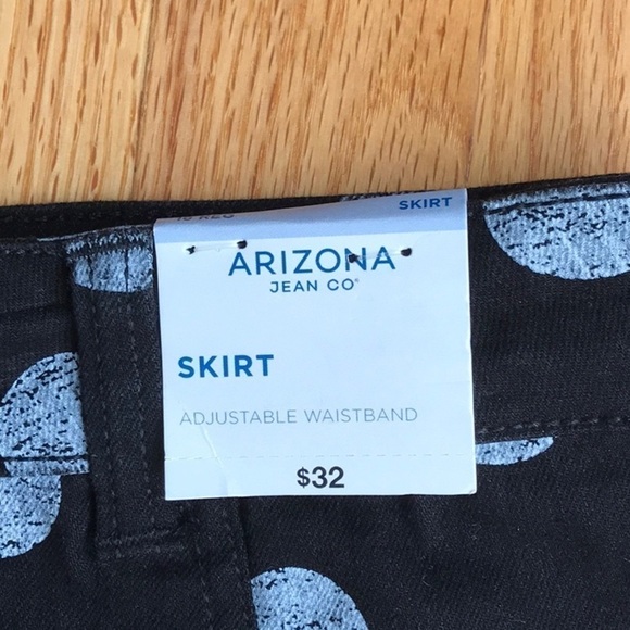 ARIZONA  Polka Dot Denim Skirt - Picture 3 of 9